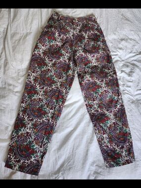 Vintage GAP Floral Paisley Multi-Color High-Waist Pants